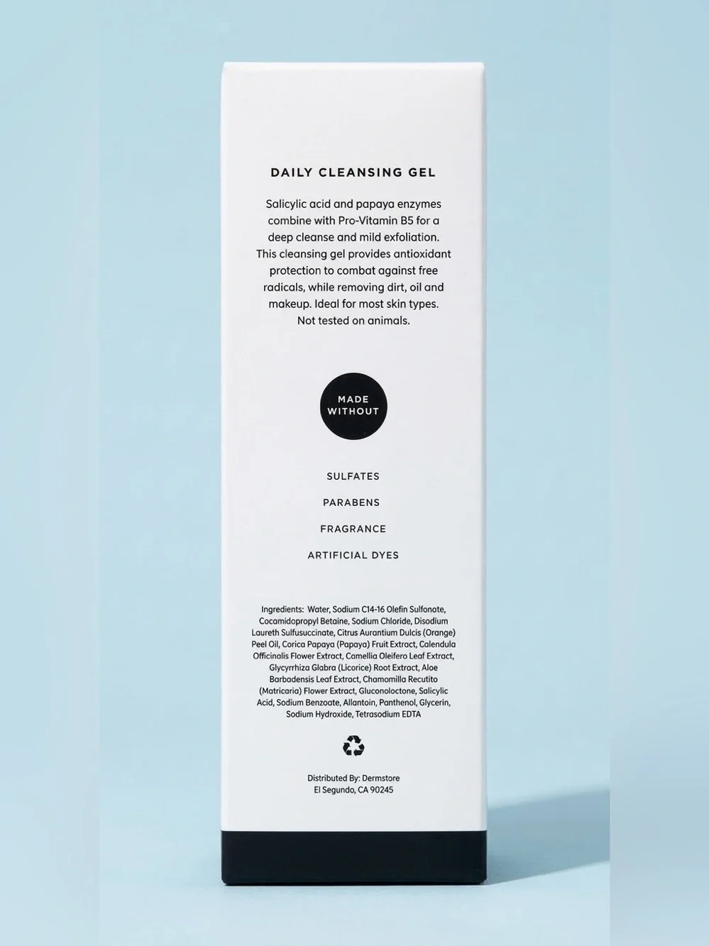 Dermstore, Daily Cleansing Gel, NIB, has Salicylic Acid + Papaya enzymes.